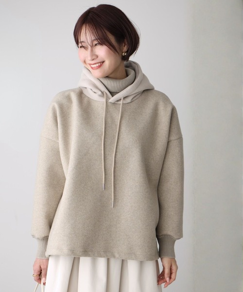 Ehre style(エーレスタイル)の「もたつかない!一瞬で重ね着3層レイヤーパーカー(パーカー・レディース・ベージュ/グレー・FREE)」の3枚目の写真