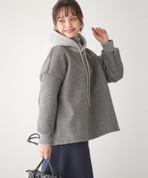 Ehre style(エーレスタイル)の「もたつかない!一瞬で重ね着3層レイヤーパーカー(パーカー・レディース・ベージュ/グレー・FREE)」の4枚目の写真