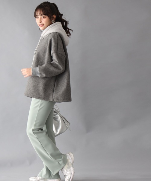 Ehre style(エーレスタイル)の「もたつかない!一瞬で重ね着3層レイヤーパーカー(パーカー・レディース・ベージュ/グレー・FREE)」の16枚目の写真