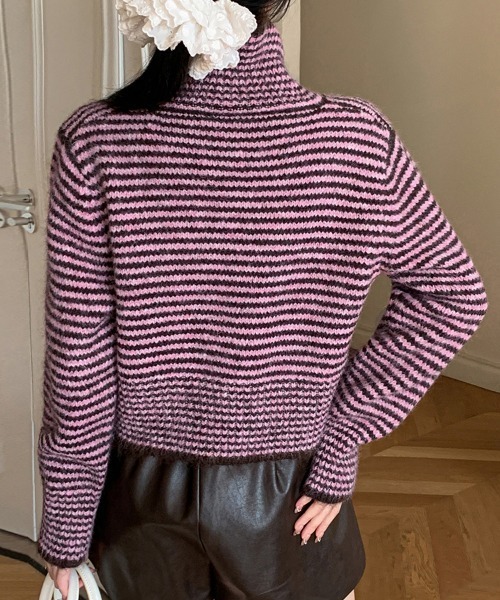 ONEP STAR（ワンピスター）の「配色ボーダーニットカーディガン（カーディガン/ボレロ・レディース・ピンク/イエロー/ブルー・FREE）」の16枚目の写真