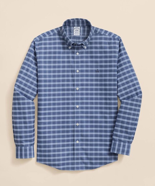 BROOKS BROTHERS(ブルックスブラザーズ)の「ストレッチオックスフォード GFロゴ シーズナルパターン カジュアルシャツ Regular Fit(シャツ/ブラウス・メンズ・ブルーグリーン/ブルー系その他3/ライトブルー/イエロー系その他・LARGE/MEDIUM/X-LARGE/SMALL/X-SMALL)」の3枚目の写真