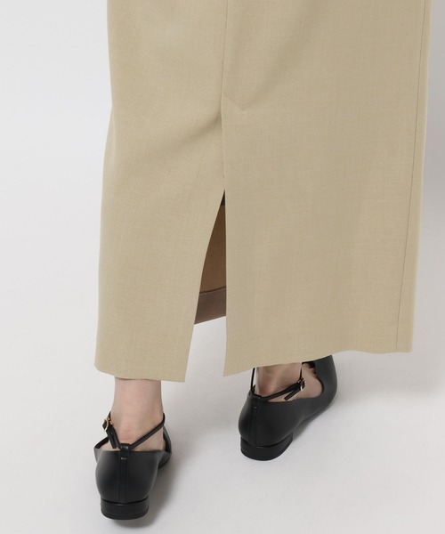 mysty woman（ミスティウーマン）の「【無地・チェック】ハイウエストナロースカート　636981（スカート・レディース・ベージュ系その他/ベージュ/ネイビー・MEDIUM/SMALL）」の13枚目の写真