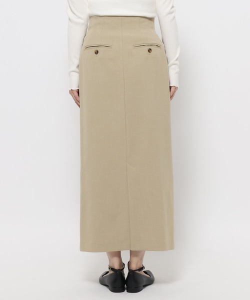 mysty woman（ミスティウーマン）の「【無地・チェック】ハイウエストナロースカート　636981（スカート・レディース・ベージュ系その他/ベージュ/ネイビー・MEDIUM/SMALL）」の19枚目の写真