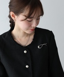 BLUEEAST | ビジュパールクロスブローチ(ブローチ/コサージュ)