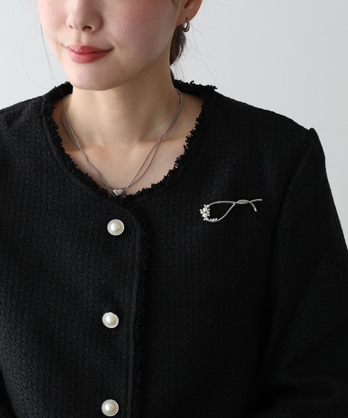 BLUEEAST(ブルーイースト)の「ビジュパールクロスブローチ(ブローチ/コサージュ・レディース・シルバー/ゴールド・FREE)」の7枚目の写真