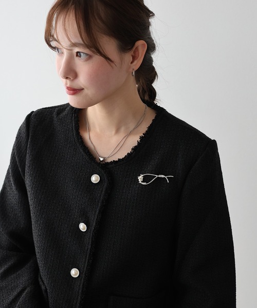 BLUEEAST(ブルーイースト)の「ビジュパールクロスブローチ(ブローチ/コサージュ・レディース・シルバー/ゴールド・FREE)」の8枚目の写真