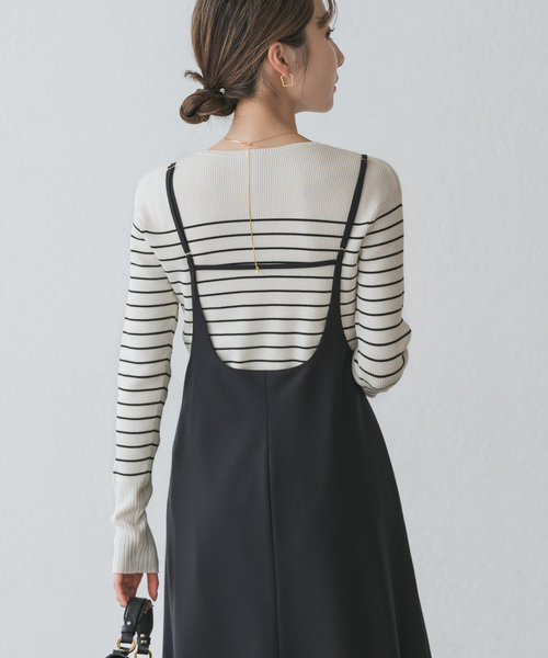 Noble（ノーブル）の「《WEB＆日本橋店限定・追加》ボタンディテールタイトリブニット（ニット/セーター・レディース・ホワイト系その他/ブラック/マルチ・FREE）」の19枚目の写真