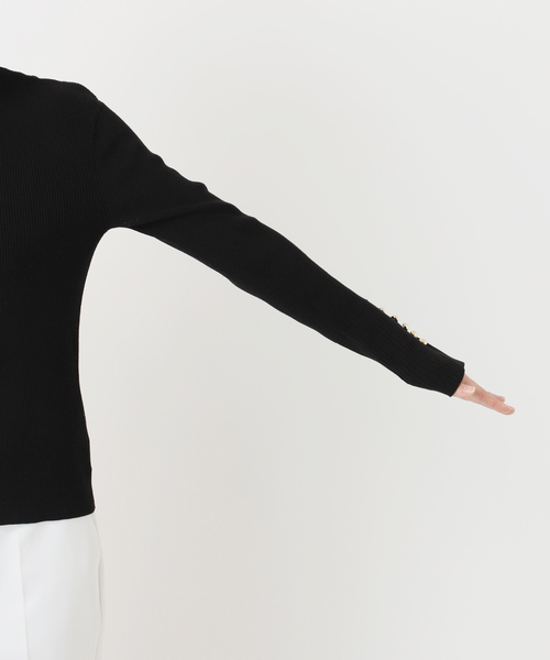 Noble（ノーブル）の「《WEB＆日本橋店限定・追加》ボタンディテールタイトリブニット（ニット/セーター・レディース・ホワイト系その他/ブラック/マルチ・FREE）」の15枚目の写真