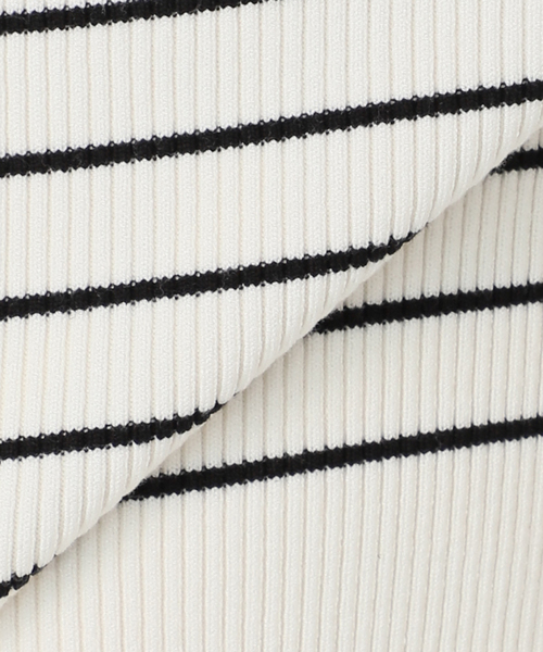 Noble（ノーブル）の「《WEB＆日本橋店限定・追加》ボタンディテールタイトリブニット（ニット/セーター・レディース・ホワイト系その他/ブラック/マルチ・FREE）」の4枚目の写真