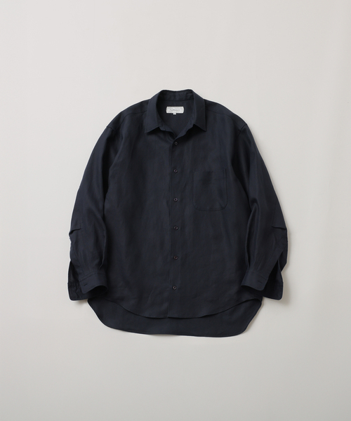 UNFOLLOW(アンフォロー)の「【FOLL / フォル】ramie oxford daily shirt(シャツ/ブラウス・メンズ・ネイビー/グレー・3/2)」の1枚目の写真
