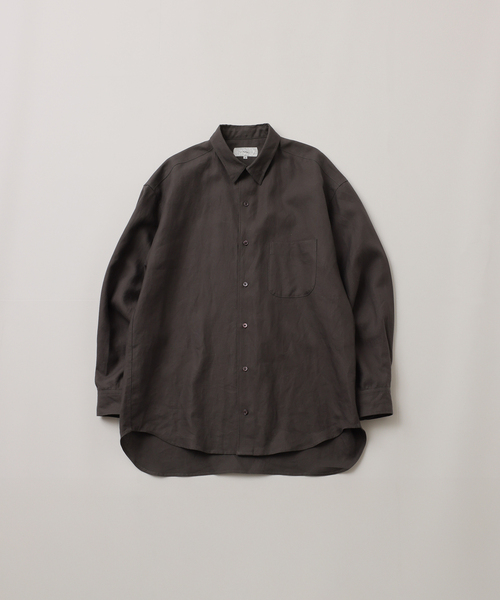 UNFOLLOW(アンフォロー)の「【FOLL / フォル】ramie oxford daily shirt(シャツ/ブラウス・メンズ・ネイビー/グレー・3/2)」の2枚目の写真