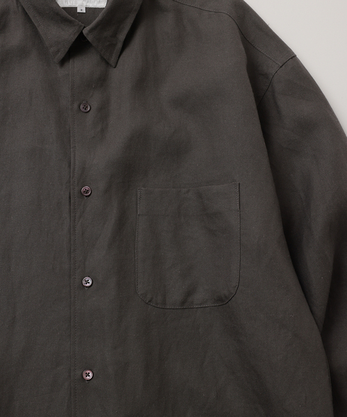 UNFOLLOW(アンフォロー)の「【FOLL / フォル】ramie oxford daily shirt(シャツ/ブラウス・メンズ・ネイビー/グレー・3/2)」の4枚目の写真