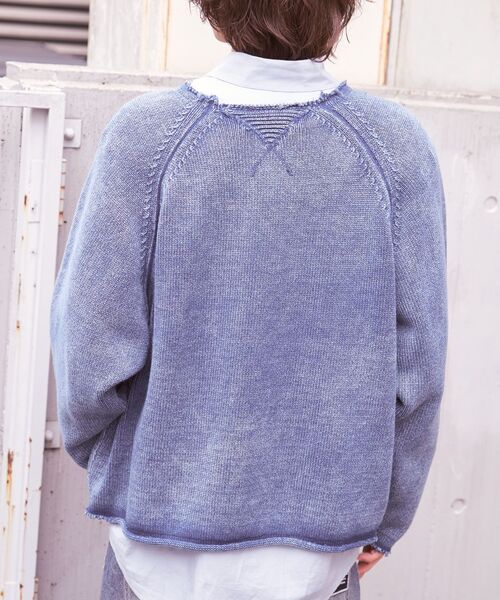 DAIRIKU（ダイリク）の「DAIRIKU / ダイリク EX "DRK-College" Washed Pullover（ニット/セーター・メンズ・ブラック/ネイビー・FREE）」の10枚目の写真