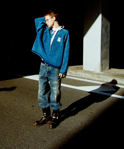 DAIRIKU（ダイリク）の「DAIRIKU / ダイリク EX "DRK-College" Washed Pullover（ニット/セーター・メンズ・ブラック/ネイビー・FREE）」の13枚目の写真