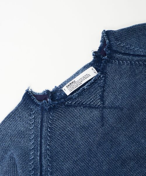 DAIRIKU（ダイリク）の「DAIRIKU / ダイリク EX "DRK-College" Washed Pullover（ニット/セーター・メンズ・ブラック/ネイビー・FREE）」の18枚目の写真