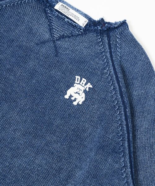 DAIRIKU（ダイリク）の「DAIRIKU / ダイリク EX "DRK-College" Washed Pullover（ニット/セーター・メンズ・ブラック/ネイビー・FREE）」の19枚目の写真