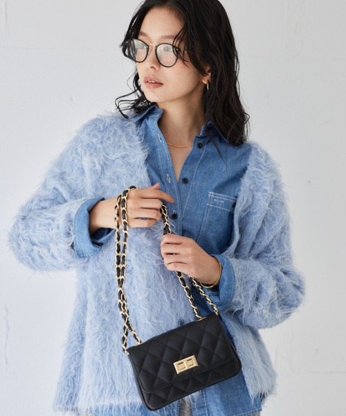 MILOS（ミロス）の「BARNYARDSTORM / MILOS(ミロス) 別注/ キルティングBAG（ショルダーバッグ・レディース・カーキ/ブラック・FREE）」の4枚目の写真