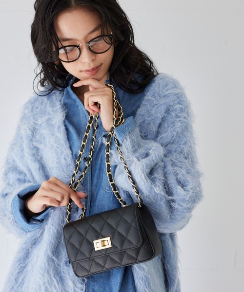 MILOS（ミロス）の「BARNYARDSTORM / MILOS(ミロス) 別注/ キルティングBAG（ショルダーバッグ・レディース・カーキ/ブラック・FREE）」の5枚目の写真