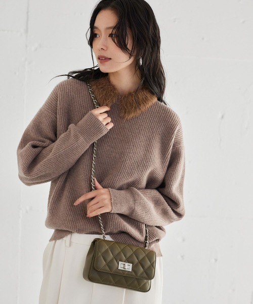 MILOS（ミロス）の「BARNYARDSTORM / MILOS(ミロス) 別注/ キルティングBAG（ショルダーバッグ・レディース・カーキ/ブラック・FREE）」の8枚目の写真