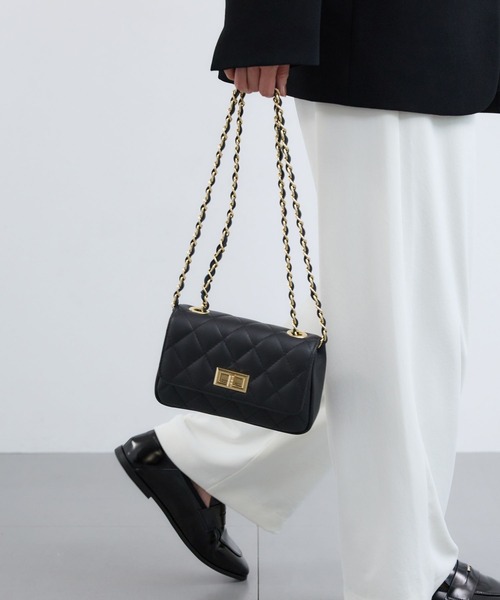 MILOS（ミロス）の「BARNYARDSTORM / MILOS(ミロス) 別注/ キルティングBAG（ショルダーバッグ・レディース・カーキ/ブラック・FREE）」の12枚目の写真