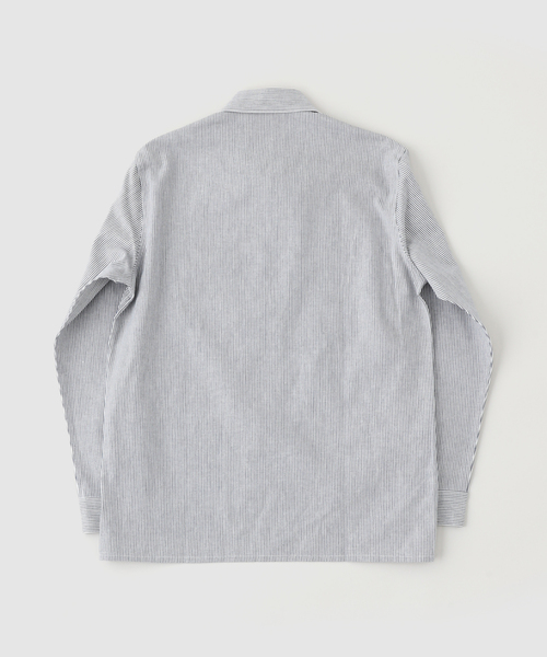 BEN DAVIS（ベンデイビス）の「BEN DAVIS（ベンデイビス）Mashup Stripe Half Zip Shirt（シャツ/ブラウス・メンズ・ブルー系その他・LARGE/MEDIUM）」の2枚目の写真