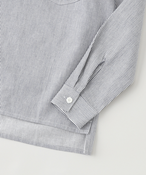 BEN DAVIS（ベンデイビス）の「BEN DAVIS（ベンデイビス）Mashup Stripe Half Zip Shirt（シャツ/ブラウス・メンズ・ブルー系その他・LARGE/MEDIUM）」の4枚目の写真
