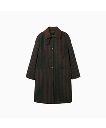 Striped Classic Long Coat_Green