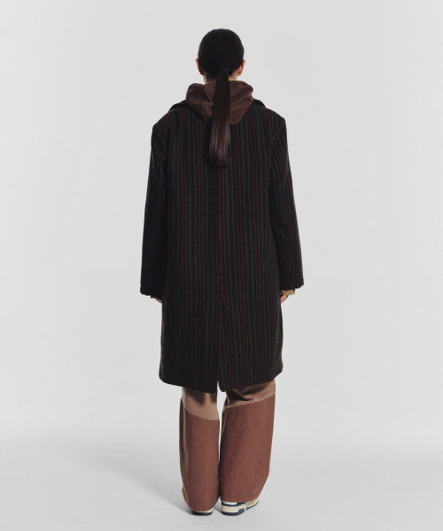 MENASOO(ミナス)の「Striped Classic Long Coat_Green(チェスターコート・レディース・グリーン・1/2)」の11枚目の写真
