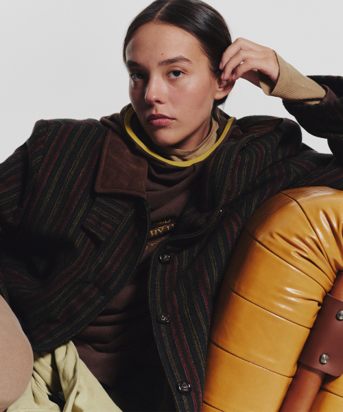 MENASOO(ミナス)の「Striped Classic Long Coat_Green(チェスターコート・レディース・グリーン・1/2)」の14枚目の写真
