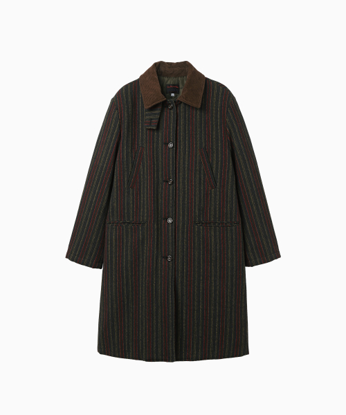 MENASOO(ミナス)の「Striped Classic Long Coat_Green(チェスターコート・レディース・グリーン・1/2)」の16枚目の写真