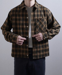 NILWAY | ボックスシルエット長袖チェック&ストライプコンパクトシャツ(シャツ/ブラウス)