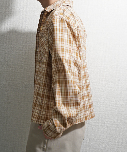 NILWAY（ニルウェイ）の「ボックスシルエット長袖チェック＆ストライプコンパクトシャツ（シャツ/ブラウス・メンズ・イエロー系その他/ネイビー系/ブラック系その他/ブラック×ホワイト/ブルー系・MEDIUM/LARGE）」の17枚目の写真