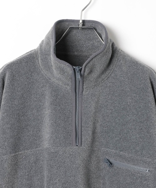 Heather(ヘザー)の「ハーフZIPフリースミニワンピース 636610(ワンピース・レディース・ネイビー/チャコールグレー・FREE)」の4枚目の写真