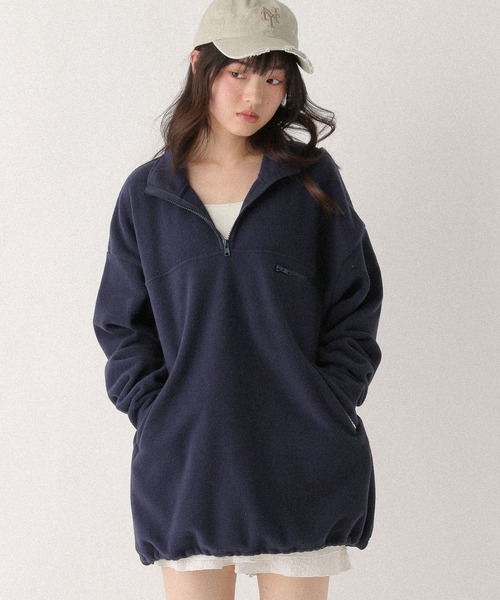 セール】ハーフZIPフリースミニワンピース 636610（ワンピース