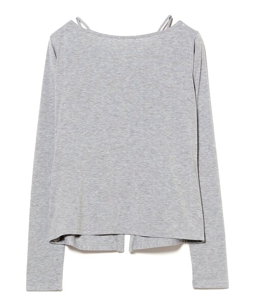 Ray BEAMS(レイビームス)の「キャミソール レイヤード ギャザー Tシャツ(Tシャツ/カットソー・レディース・クリーム/シルバー・ONE SIZE)」の5枚目の写真