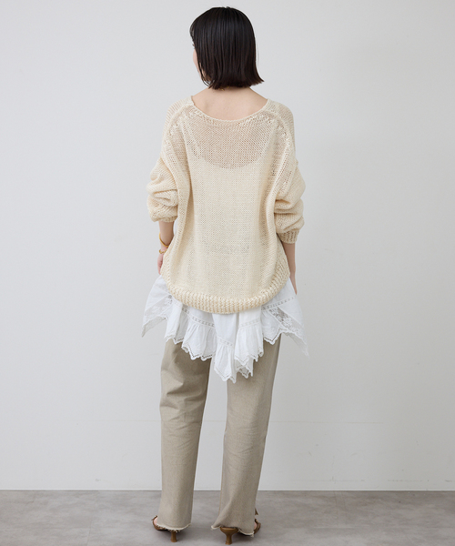 SLOBE IENA(スローブイエナ)の「リバーレースキャミワンピース(シャツ/ブラウス・レディース・ブラック/ホワイト・FREE)」の18枚目の写真