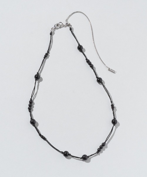 GOLDY（ゴールディ）の「ブラック スレッド ドット チョーカー（ネックレス・レディース・シルバー/ブラック・FREE）」の3枚目の写真