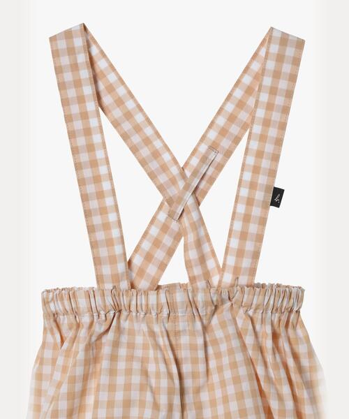 agnes b.（アニエスベー）の「ベビー ギンガムチェック コットン ショート ブルマ ”Bretelles”（その他パンツ・キッズ・ブラウン系その他・1YEAR/18M）」の5枚目の写真