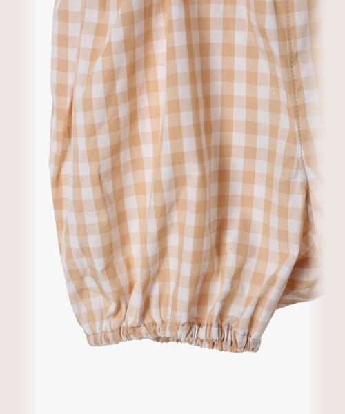 agnes b.（アニエスベー）の「ベビー ギンガムチェック コットン ショート ブルマ ”Bretelles”（その他パンツ・キッズ・ブラウン系その他・1YEAR/18M）」の6枚目の写真