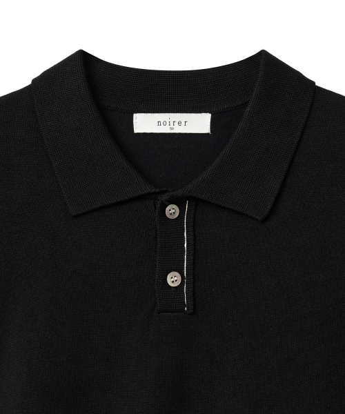 NOIRER（ノイア）の「ローカットポロニット（ブラック）（ニット/セーター・メンズ・その他・48/50/52）」の8枚目の写真