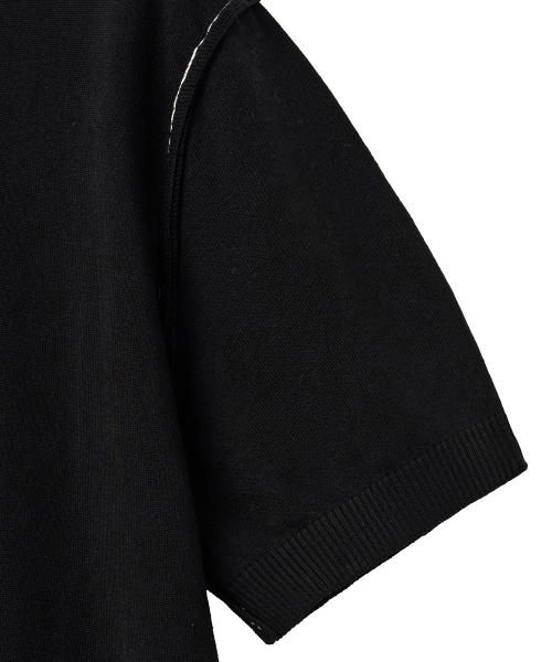 NOIRER（ノイア）の「ローカットポロニット（ブラック）（ニット/セーター・メンズ・その他・48/50/52）」の9枚目の写真
