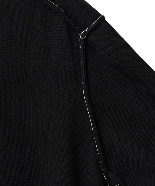 NOIRER（ノイア）の「ローカットポロニット（ブラック）（ニット/セーター・メンズ・その他・48/50/52）」の4枚目の写真