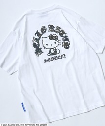 SEQUENZ（シークエンズ）の「HELLO KITTY CIRCLE LOGO TEE/ハローキティ ロゴバックプリントTシャツ/ラインストーン ピチT・ビッグシルエット（Tシャツ/カットソー）」