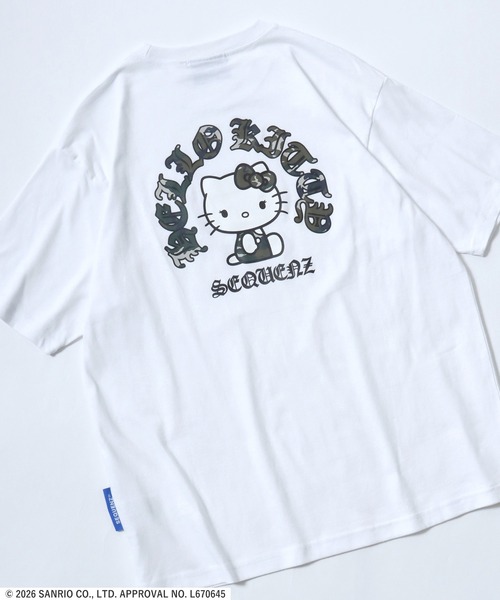 HELLO KITTY CIRCLE LOGO TEE/ハローキティ ロゴバックプリントTシャツ