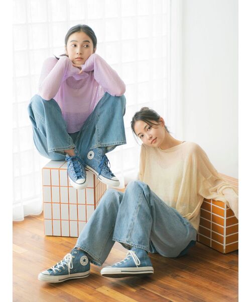 Ungrid（アングリッド）の「CONVERSEコラボデニムALL STAR AGED HI / UG15TH（スニーカー・レディース・ブルー・28/27.5/26.5/25.5/24.5/23.5/22.5）」の7枚目の写真
