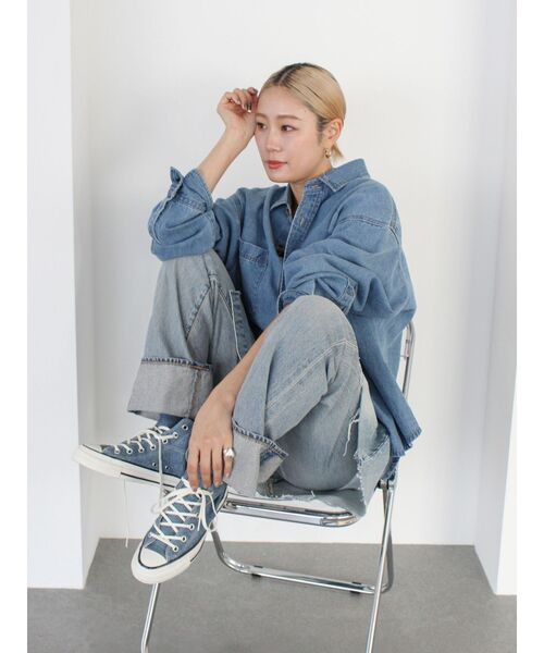 Ungrid（アングリッド）の「CONVERSEコラボデニムALL STAR AGED HI / UG15TH（スニーカー・レディース・ブルー・28/27.5/26.5/25.5/24.5/23.5/22.5）」の9枚目の写真