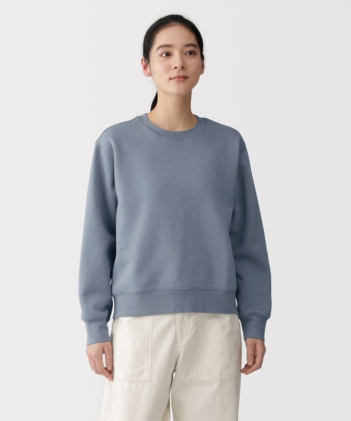 無印良品（ムジルシリョウヒン）の「婦人　スウェットシャツ（スウェット・レディース・ブラック/ライトピンク/オフホワイト/グレー/ダークグレー/ブルー系/ライトグリーン・M/L/XL/S）」の6枚目の写真