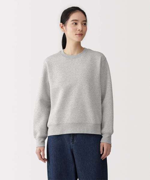 無印良品（ムジルシリョウヒン）の「婦人　スウェットシャツ（スウェット・レディース・ブラック/ライトピンク/オフホワイト/グレー/ダークグレー/ブルー系/ライトグリーン・M/L/XL/S）」の3枚目の写真