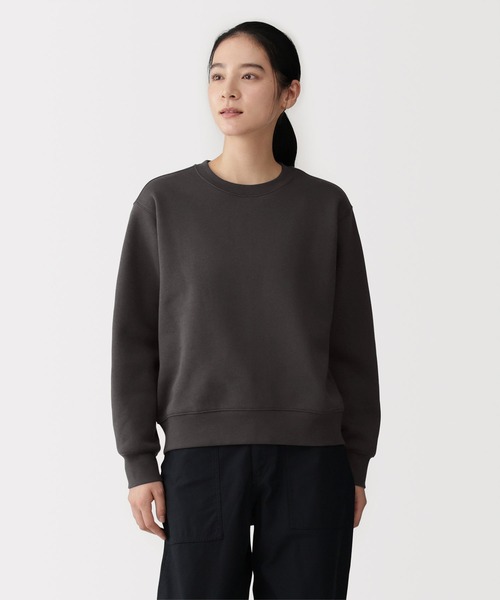 無印良品（ムジルシリョウヒン）の「婦人　スウェットシャツ（スウェット・レディース・ブラック/ライトピンク/オフホワイト/グレー/ダークグレー/ブルー系/ライトグリーン・M/L/XL/S）」の4枚目の写真