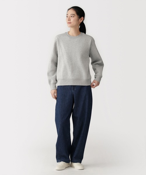 無印良品（ムジルシリョウヒン）の「婦人　スウェットシャツ（スウェット・レディース・ブラック/ライトピンク/オフホワイト/グレー/ダークグレー/ブルー系/ライトグリーン・M/L/XL/S）」の14枚目の写真